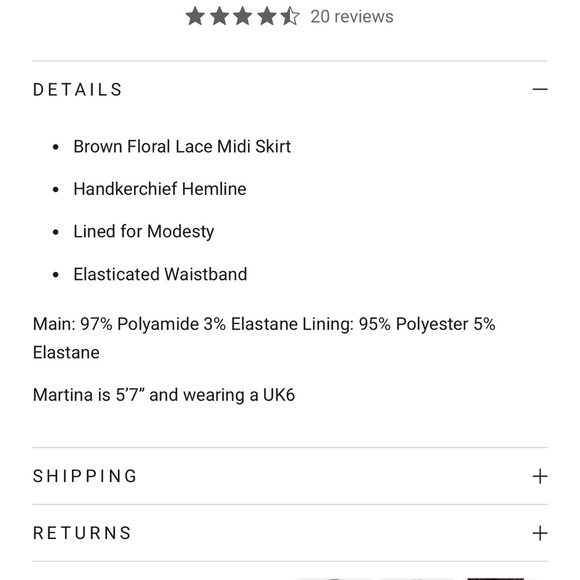 Disturbia Asymmetrical Brown Lace Skirt - Picture 2 of 5